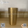 Cốc inox kim cương màu Vàng , ly inox tổ ong vàng , kết cấu hai lớp giữ nhiệt bằng inox 304 cao cấp