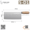 Dao thái inox SHIBAZI SD1, SD2, Dao thái cán gỗ, Dao bếp chuyên nghiệp cho nhà hàng Á