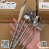 Bộ dao thìa dĩa thân nhám inox 304 cao cấp, bộ dao muỗng nĩa dùng trong khách sạn 5 sao