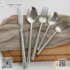 Bộ dao thìa dĩa thân nhám inox 304 cao cấp, bộ dao muỗng nĩa dùng trong khách sạn 5 sao