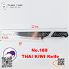 Dao inox Kiwi Thái Lan mũi nhọn Dao Kiwi cán nhựa đen đầu nhọn