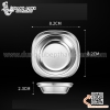 Đĩa inox Hàn Quốc, Đĩa chấm Đĩa gia vị kiểu Hàn Quốc Inox 304, Đĩa xì dầu inox phong cách lẩu nướng Hàn Quốc