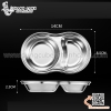 Đĩa inox Hàn Quốc, Đĩa chấm Đĩa gia vị kiểu Hàn Quốc Inox 304, Đĩa xì dầu inox phong cách lẩu nướng Hàn Quốc