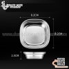Đĩa inox Hàn Quốc, Đĩa chấm Đĩa gia vị kiểu Hàn Quốc Inox 304, Đĩa xì dầu inox phong cách lẩu nướng Hàn Quốc
