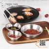 Đĩa gia vị kiểu Hàn Quốc chất liệu Inox 304, dĩa đựng tương, nước sốt chấm, banchan Hàn Quốc