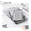Đĩa inox hình chữ nhật, dĩa inox Hàn Quốc màu trắng hoặc màu vàng chuyên dụng bày đồ ăn, set lẩu nướng BBQ