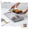 Đĩa inox hình chữ nhật, dĩa inox Hàn Quốc màu trắng hoặc màu vàng chuyên dụng bày đồ ăn, set lẩu nướng BBQ