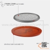 Khay đá nướng bầu dục kèm đế gỗ,  đĩa nướng đá hình bầu dục chuyên dụng cho steak và các món nướng phục vụ tại bàn