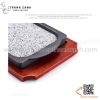 Đĩa nướng đá hình chữ nhật chuyên dụng cho steak và các món nướng phục vụ tại bàn, Khay đá nướng chữ nhật kèm đế gỗ,