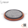 Khay đá nướng tròn kèm đế gỗ, Đĩa nướng đá hình tròn chuyên dụng cho steak và các món nướng phục vụ tại bàn