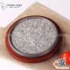Khay đá nướng tròn kèm đế gỗ, Đĩa nướng đá hình tròn chuyên dụng cho steak và các món nướng phục vụ tại bàn