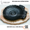 Đĩa nướng gang hình bông hoa hướng dương đi kèm đế gỗ cách nhiệt cao cấp