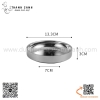 Đĩa inox Hàn Quốc hai lớp, dĩa inox chuyên dụng trong quán nướng Hàn Quốc, Đĩa Banchan, Dĩa banchan đựng đồ ăn kèm