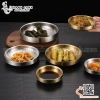 Đĩa inox hai lớp MÀU VÀNG  Đĩa banchan, Dĩa banchan đựng đồ ăn kèm trong mô hình lẩu nướng Hàn Quốc