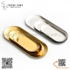Đĩa (dĩa) inox Trắng hoặc Vàng , đĩa inox dĩa inox hình Oval Hàn Quốc ,khay inox dày