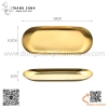 Đĩa (dĩa) inox Trắng hoặc Vàng , đĩa inox dĩa inox hình Oval Hàn Quốc ,khay inox dày