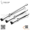 Gắp inox đầu tròn có răng bám dính , Gắp mực bằng inox, gắp lẩu nướng BBQ Hàn Quốc