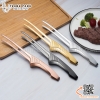 Kẹp gắp inox màu vàng , gắp inox dùng cho BBQ Hàn Quốc màu vàng cao cấp dáng cong