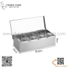 Bộ khay gia vị ngăn inox, khay gia vị có nắp đậy, khay gia vị inox 4 ngăn, 5 ngăn, 6 ngăn