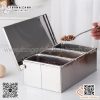Bộ khay gia vị ngăn inox, khay gia vị có nắp đậy, khay gia vị inox 4 ngăn, 5 ngăn, 6 ngăn
