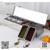 Bộ khay gia vị ngăn inox, khay gia vị có nắp đậy, khay gia vị inox 4 ngăn, 5 ngăn, 6 ngăn