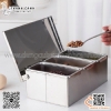 Bộ khay gia vị ngăn inox, khay gia vị có nắp đậy, khay gia vị inox 4 ngăn, 5 ngăn, 6 ngăn
