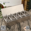 Bộ khay gia vị ngăn inox, khay gia vị có nắp đậy, khay gia vị inox 4 ngăn, 5 ngăn, 6 ngăn