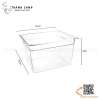 Khay nhựa GN 1/2, khay meka, mica 1/2, khay GN 1/2 trong suốt có nắp hoặc không nắp