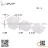 Khay nhựa GN 1/6, khay meka, mica 1/6, khay GN 1/6 trong suốt có nắp hoặc không nắp