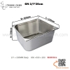 Khay inox GN 2/1, Khay buffet GN 2/1, Khay thực phẩm có nắp 2/1 siêu đại cho bếp ăn tập thể, suất ăn công nghiệp