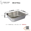 Khay inox GN 2/1, Khay buffet GN 2/1, Khay thực phẩm có nắp 2/1 siêu đại cho bếp ăn tập thể, suất ăn công nghiệp