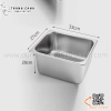 Khay inox GN 1/2, khay buffet một nửa, Khay inox có nắp đậy chuyên dụng trong bếp ăn