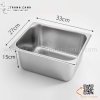 Khay inox GN 1/2, khay buffet một nửa, Khay inox có nắp đậy chuyên dụng trong bếp ăn