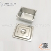 Khay inox GN 1/2, khay buffet một nửa, Khay inox có nắp đậy chuyên dụng trong bếp ăn