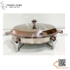 Khay hấp cầy inox hình bầu dục, khay hấp cầy cá và thịt thú rừng