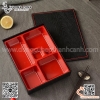 Hộp cơm bento 5 ngăn nắp không hoa văn loại không bát