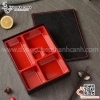 Hộp cơm bento 5 ngăn nắp không hoa văn loại không bát