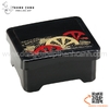 Hộp cơm lươn Nhật Bản nắp sơn mài có hoa văn