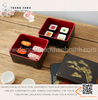 Hộp cơm lươn Nhật Bản nắp sơn mài có hoa văn