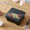 Hộp cơm lươn Nhật Bản nắp sơn mài có hoa văn