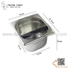 Hộp đập bã cafe bằng inox ( 2 kích thước), Khay Đập Bã Cà Phê - Hộp đập bã cà phê - Coffee Knock Box kích thước cao 10~15cm
