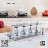Hũ đựng gia vị thủy tinh kèm muỗng đong, set đựng gia vị thủy tinh cao cấp