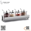 Hũ đựng gia vị thủy tinh kèm muỗng đong, set đựng gia vị thủy tinh cao cấp