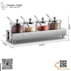 Hũ đựng gia vị thủy tinh kèm muỗng đong, set đựng gia vị thủy tinh cao cấp