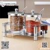 Hũ đựng gia vị thủy tinh kèm muỗng đong, set đựng gia vị thủy tinh cao cấp