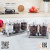 Hũ đựng gia vị thủy tinh kèm muỗng đong, set đựng gia vị thủy tinh cao cấp