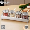 Hũ đựng gia vị thủy tinh kèm muỗng đong, set đựng gia vị thủy tinh cao cấp