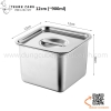 Hũ inox đựng topping, gia vị , hộp inox đựng thạch có nắp hình vuông chất liệu inox 304 cao cấp