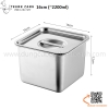 Hũ inox đựng topping, gia vị , hộp inox đựng thạch có nắp hình vuông chất liệu inox 304 cao cấp