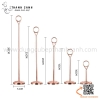 Que kẹp cài tên món ăn, thẻ đánh số bàn tiệc inox cao cấp hình giọt lệ ngược nhiều kích thước